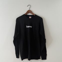 Supreme Box Logo Long Sleeve, Black, Size M, FW20