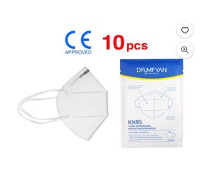 (10) KN95 Respirator Face Mask - Individually Wrapped, 5 Layer, PM2.5