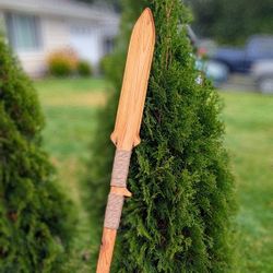 Hand Crafted Wooden Spear - The Hospitaller