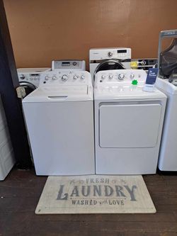 Ge Heavy Duty Super Capacity Washer And Electric Dryer Set Nice And Clean Financing Available 