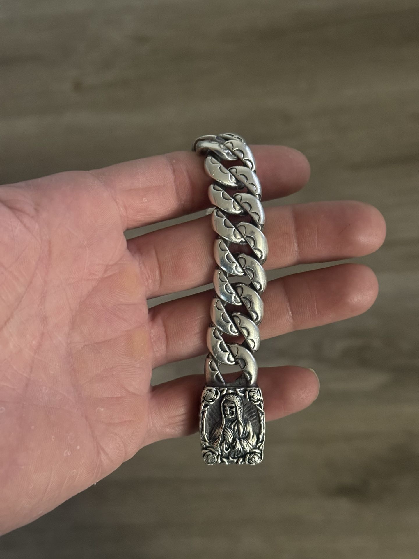 clocks and colours apparition 7” sterling silver bracelet