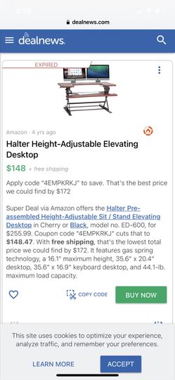 Height Adjustable Elevating Desktop