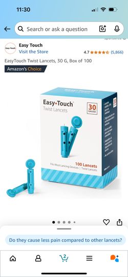 Easy Touch Twist Lancets For Diabetics