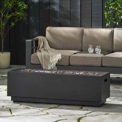 Rectangular Outdoor Propane Fire Pit Table