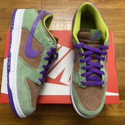 Size 11.5 - Nike Dunk low Veneer Green Purple Dunk Men’s