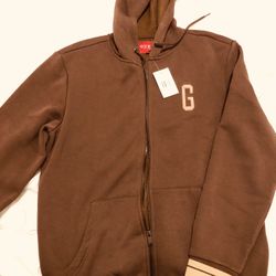 Guess Brown Hoodie Zip (small)