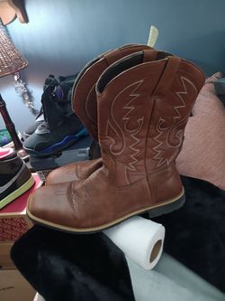 Brown Leather Western Cowboy Boots