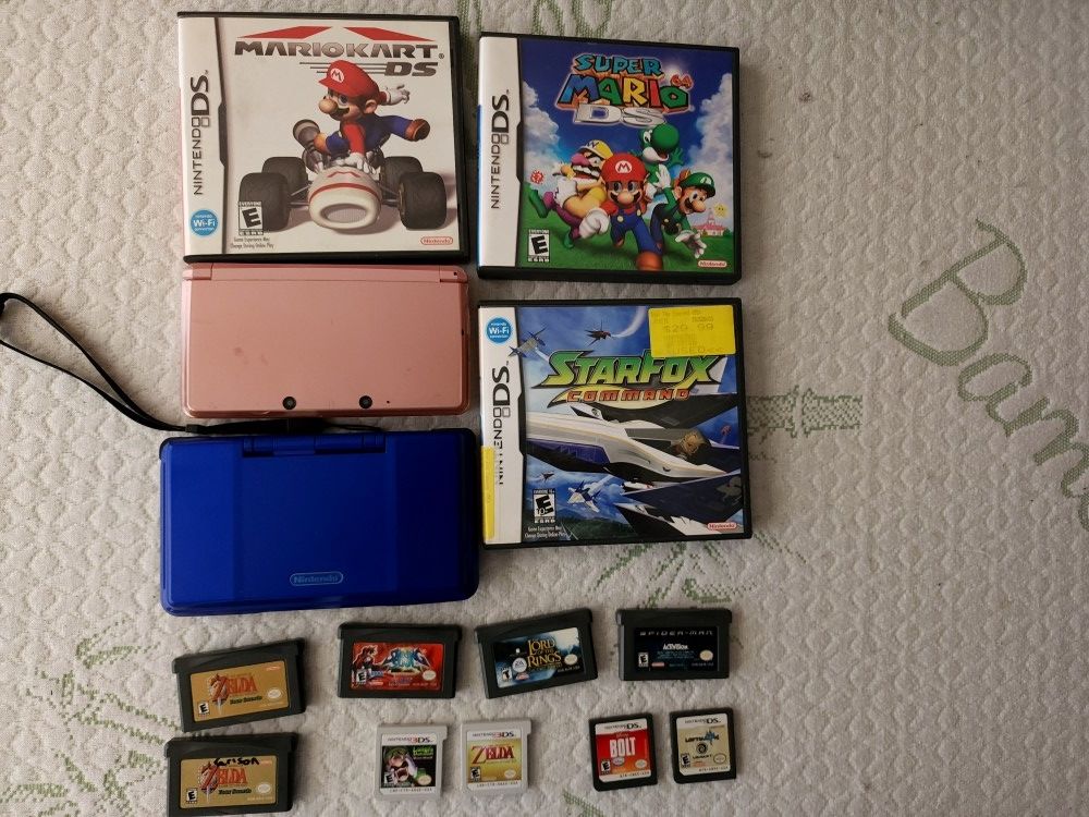 Nintendo DS  Blue NTR-001 AND PINK 3DS