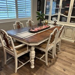 Kitchen Table And 6 Chairs Including Captain Chair 