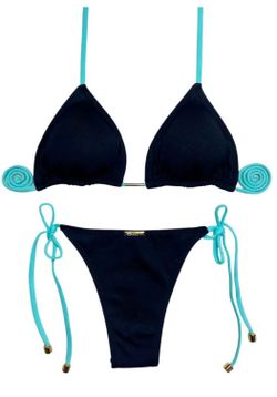 Brazilian Bikini Black And Blue