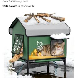 NEW HEATED OUTDOOR CAT OR SMALL DOG HOUSE