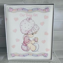 Vintage 1997 Precious Moments Our Baby Girl Memory Book Album Baby Keepsake Scrapbook New in box