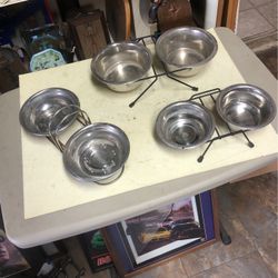 Pet Bowl Sets Stainless 5$ Set