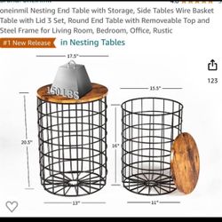 New, End Table Set Of 2(size In The Picture 