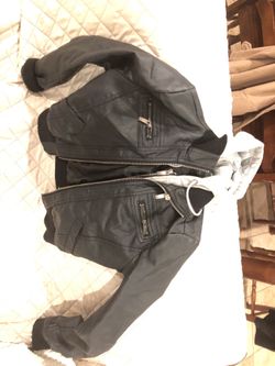 Faux leather girls jacket size 14