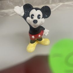 Vintage Walt Disney Mickey Mouse Ceramic Figurine Approx 4"