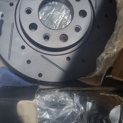 Slotted/ Driled Rotors & Fr/Rear Brake Pads 
