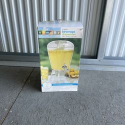 CreativeWare 3 Gallon Beverage Dispenser With Ice Cylinder And Fruit Infuser