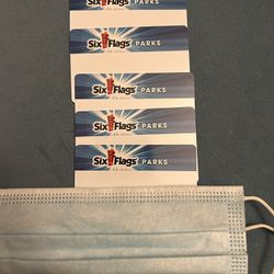 Six Flags Season Passes  -5# Passes 