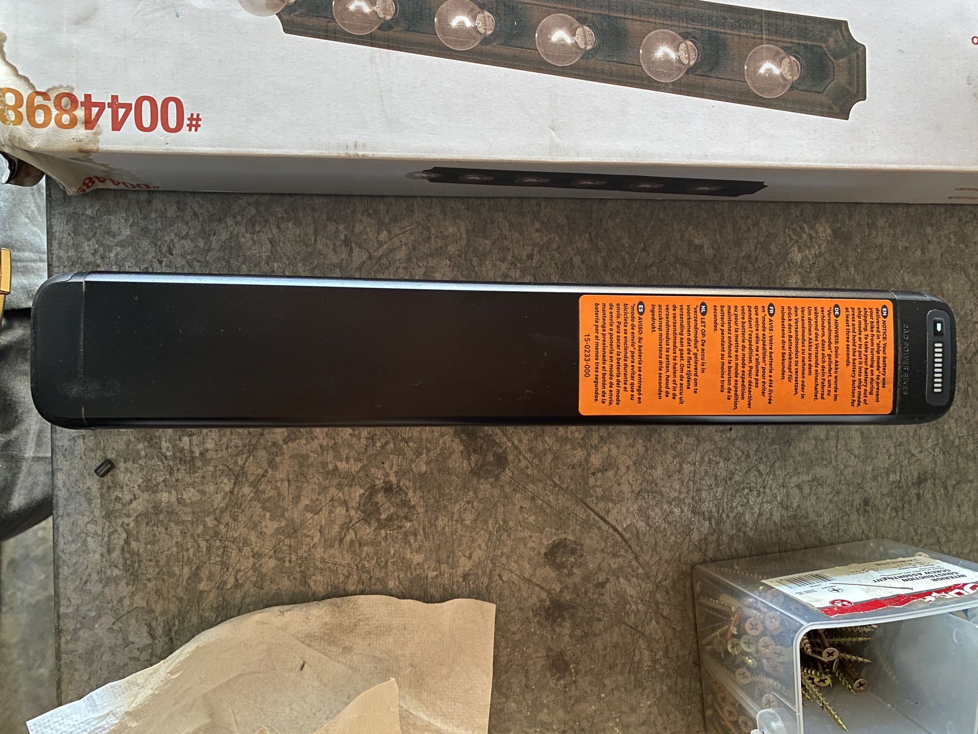 RAD Electric Bike Battery.