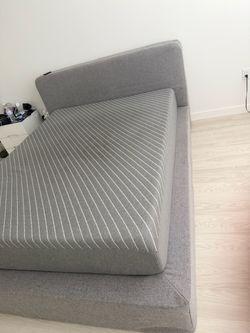 (Negotiable Price) Queen Bed Frame with Mattress – Like New