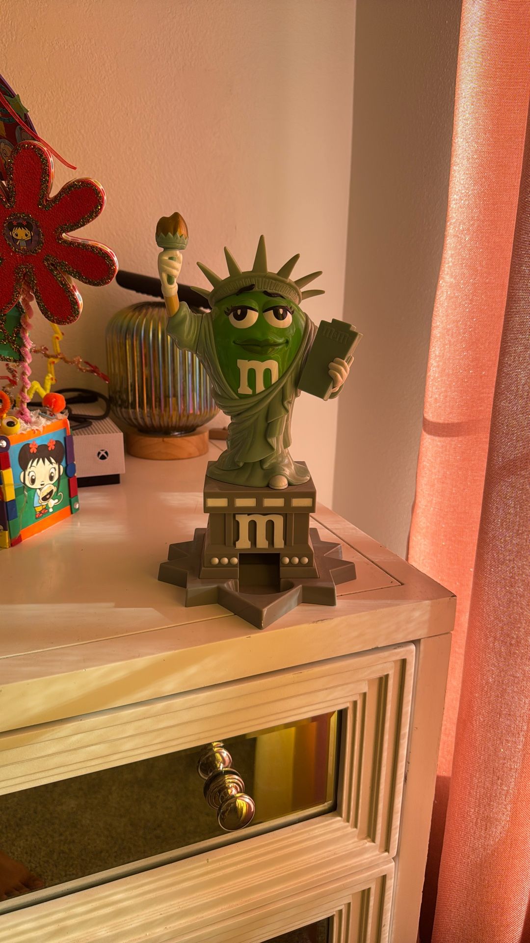 Lady Liberty Green Mnm Candy Dispenser