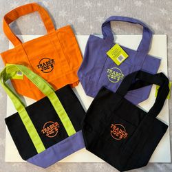 NEW! Trader Joe’s HALLOWEEN MINI TOTES - All 4 Colors! 