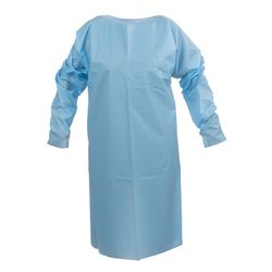 Protective Gowns, Blue, (Pack of 75) - Disposable Medical PPE Gown - ANSI/AAMI PB70 Level 2 Protection - Universal Size - Latex Free - Medi