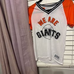 Victorias Secret Pink Mesh Baseball Giants Shirt 