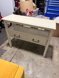 Skinny console table with drawers