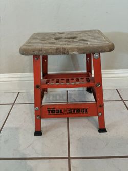 “HIRSH” Tool Stool. Approx. 14” Chair Height. Pre Owned w/ Patina.