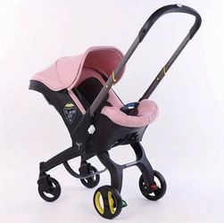 Multi-Functional 4-In-1 Children's Stroller - Lightweight and Foldable  Pink