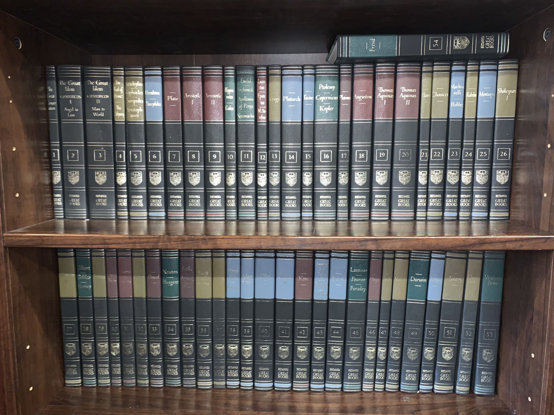 Britannica Great Books western world 1952 complete set 1-54