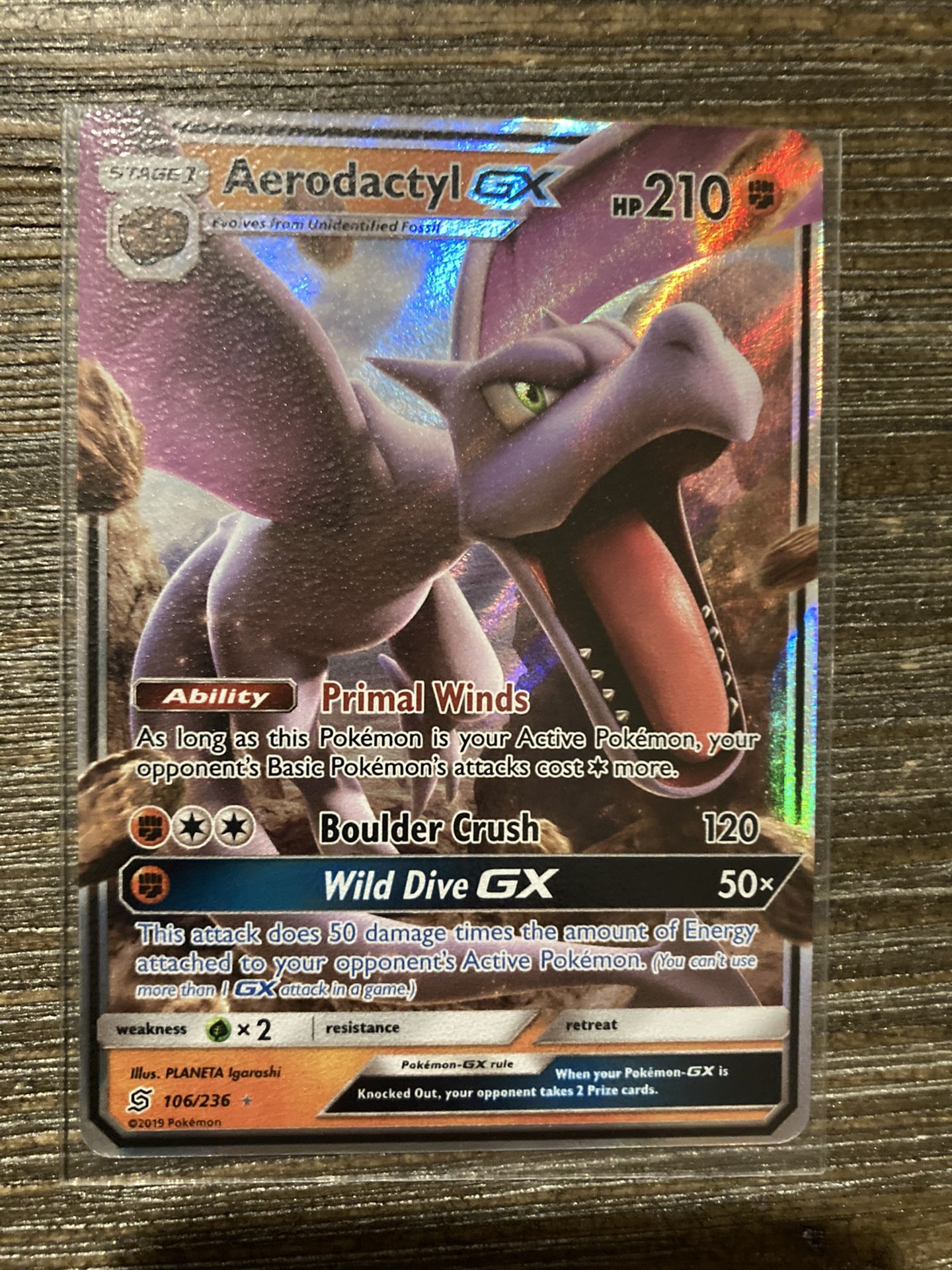 2019 Aerodactyl Pokemon Holo
