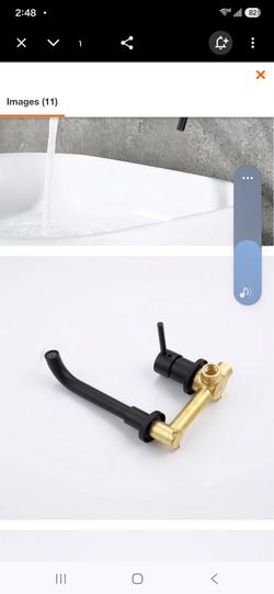 Single handle walk mounted bathroom  faucet