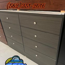 Grey Eight Drawer With Silver Trim Chest Cajonera Comoda 