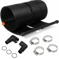 24" x 10' ft Inground/above Ground Swimming Pool Solar Panel Heating System Spa Heater, Black