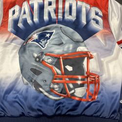 Men’s New England Patriots Blue Chalk Line Jacket - Size Large