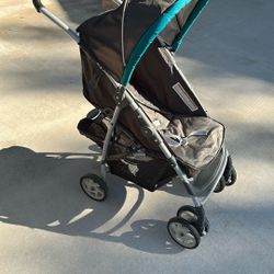 Convenience Stroller, Teal - Lightweight Stroller with Aluminum Frame, Large Seat Area, 4 Position Recline, Extra Large Storage Basket,