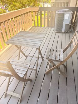Table and two chairs