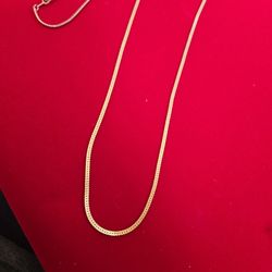 Long Gold Over Sterling Necklace 