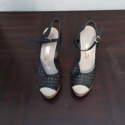 Moleca black wedges shoes size 35