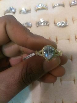 925 silver gold plated ring