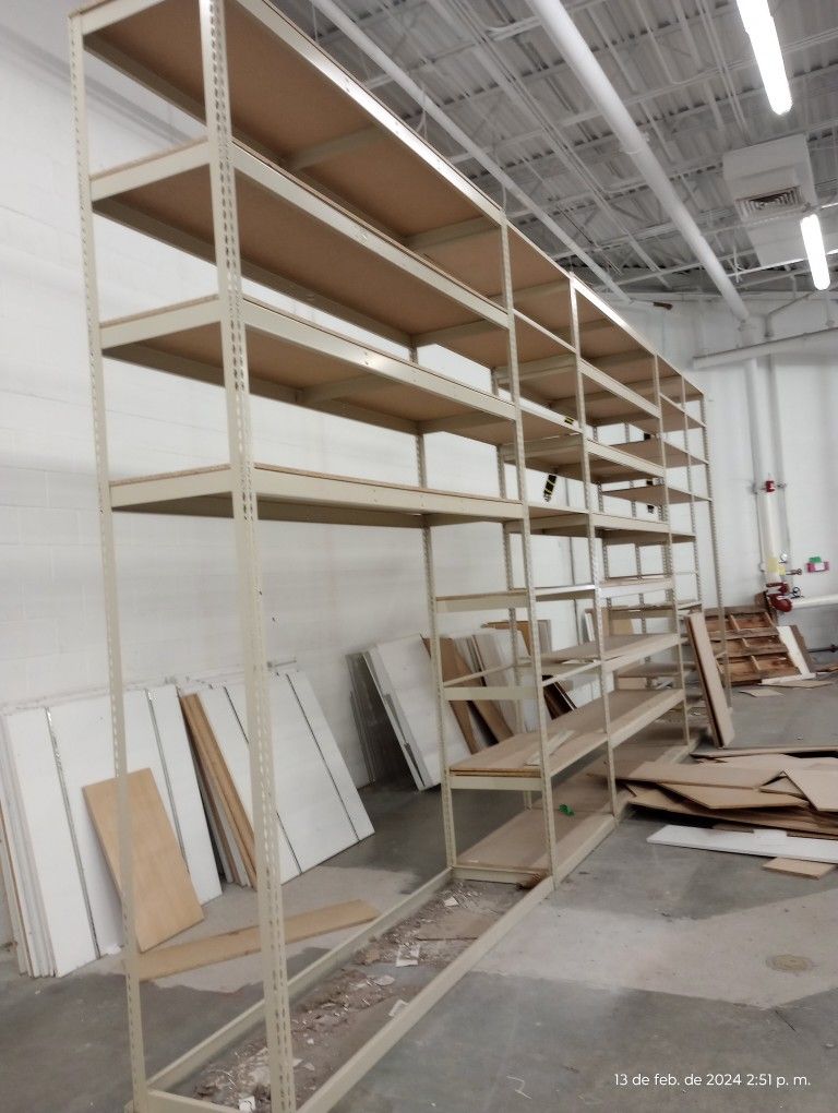METAL SHELVES TO ASSEMBLE, large weight capacity, negotiable prices, they are the last ones left