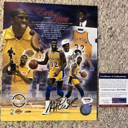 Magic Johnson Signed 8x10 Photo PSA/DNA COA Limited Edition Lakers HOF 🔥🔥