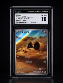 POKEMON CARD SANDILE ART RARE HOLO 2023 - CGC 10
