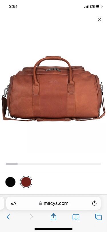 KENNETH COLE REACTION Colombian Leather 20" Single Compartment Top Load Travel Duffel Bag,All Products : American Fashion Style Bags On Sale