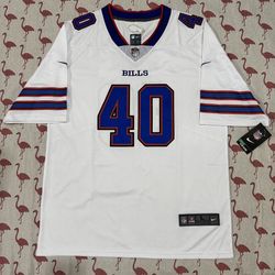 Buffalo Bills Nike White Jersey #40 Miller 