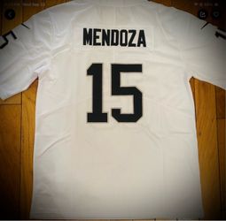 Mendoza #15 White Football Jersey size available (LARGE & XL)