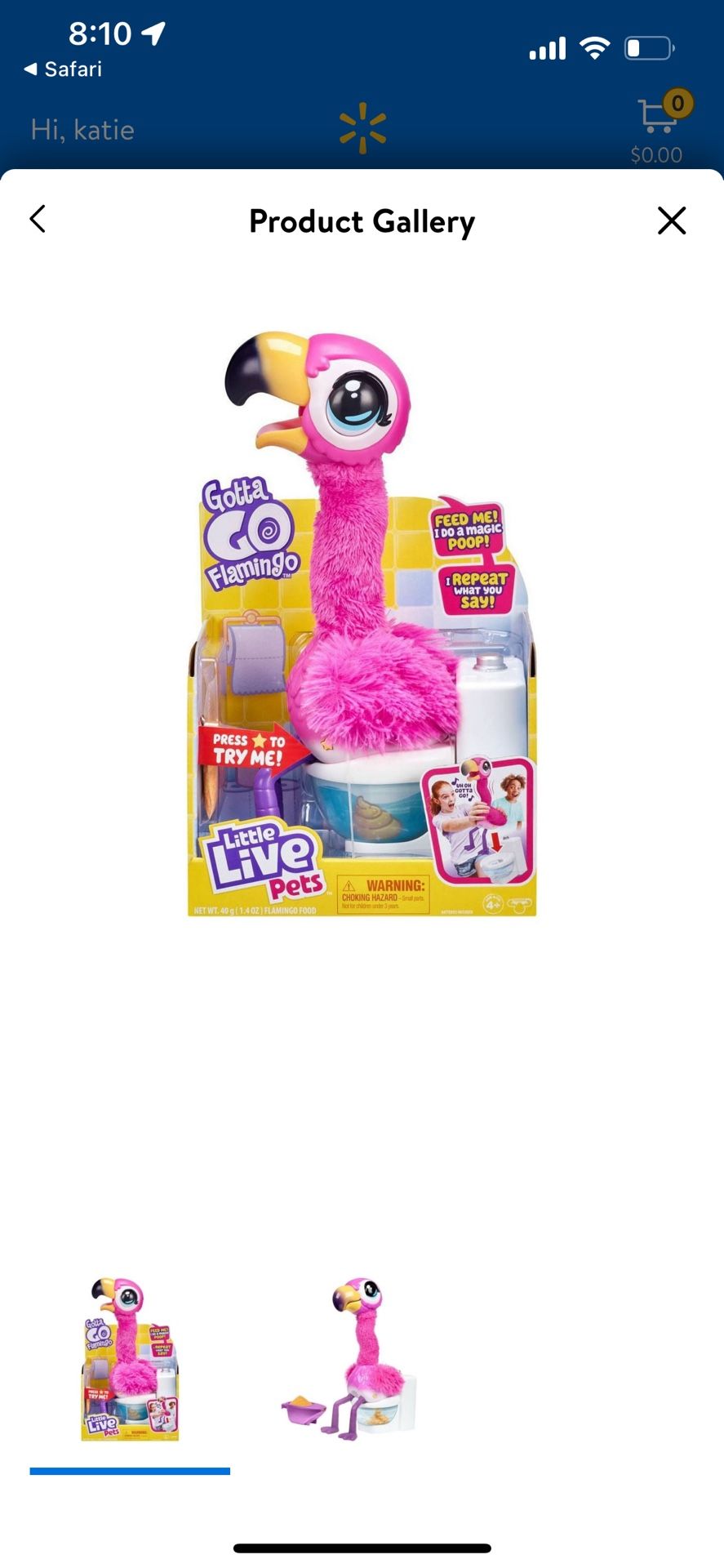 Gotta Go Flamingo Little Live Pets THAT EATS, SINGS, & POOPS - NIB